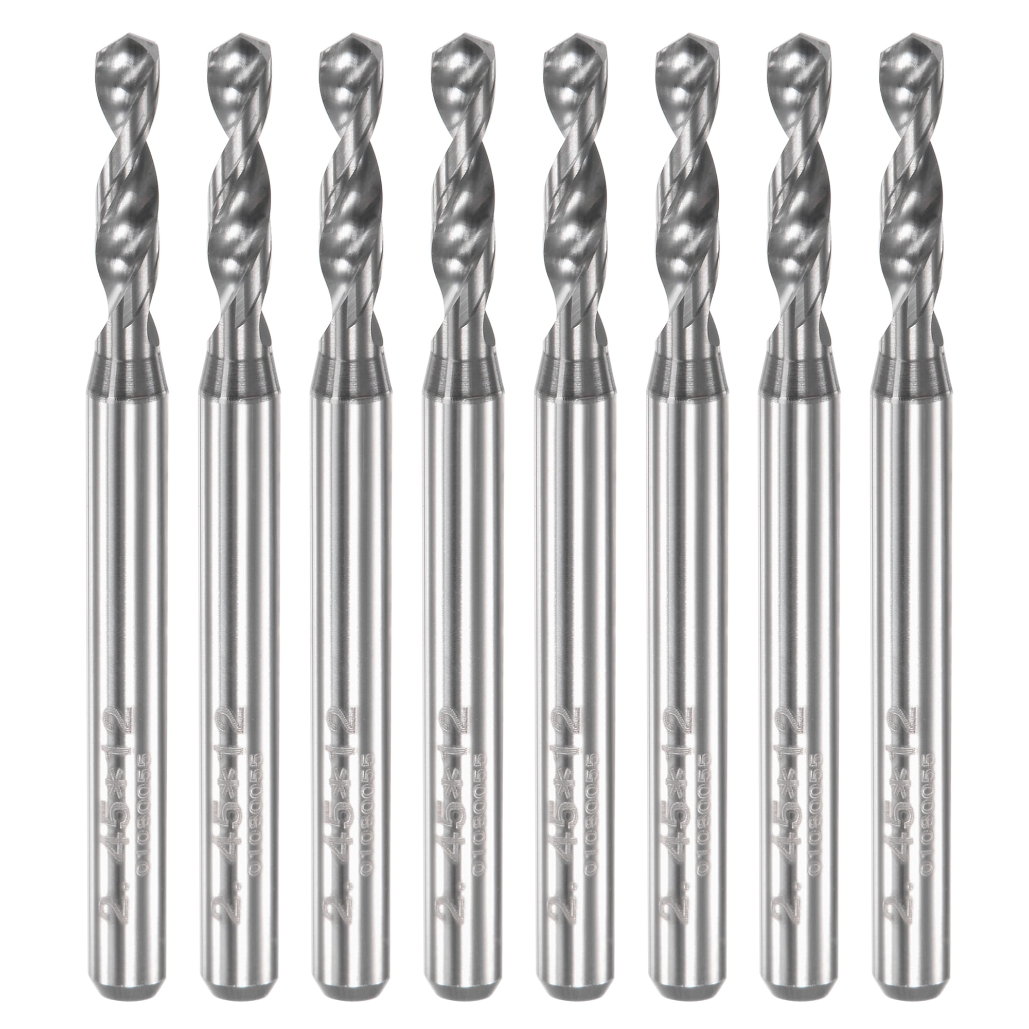 PCB Drill Bits 2.05mm - 8 Pack Tungsten Carbide Micro Drill Bits, 1/8 Shank For CNC & Engraving