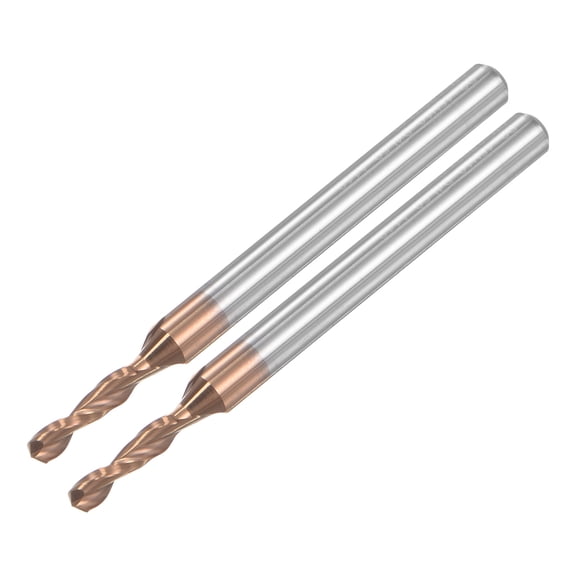 Uxcell 2.45mm Dia 4mm Shank Titanium Coated Carbide Straight Shank Twist Drill Bit 2 Pack