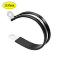 thumbnail image 1 of Uxcell 2.48'' R Shape Rubber Cushioned Insulated Clamps 304 Stainless Steel 10 Pack, 1 of 5