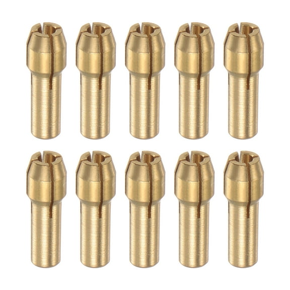 Uxcell 2.4mm Brass Drill Chucks Collet Bit Sets for Rotary Tools, 4.3mm Shank 10 Pack