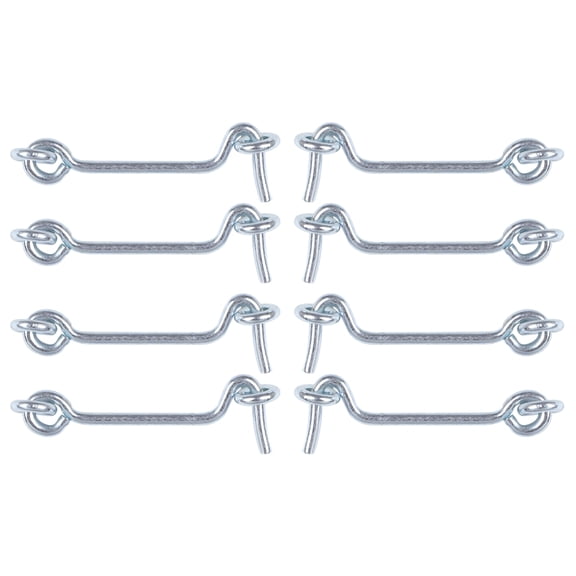 Uxcell 2.5" Cabin Hooks Eye Latch Privacy Hook w Screws for Window Slide Barn Door 8pcs