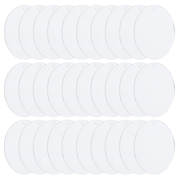 Uxcell 2.5" Dia. Acrylic Circles Round Clear Plastic Sheet Cake Disk Blank Sign for Crafting Painting DIY 30 Pack