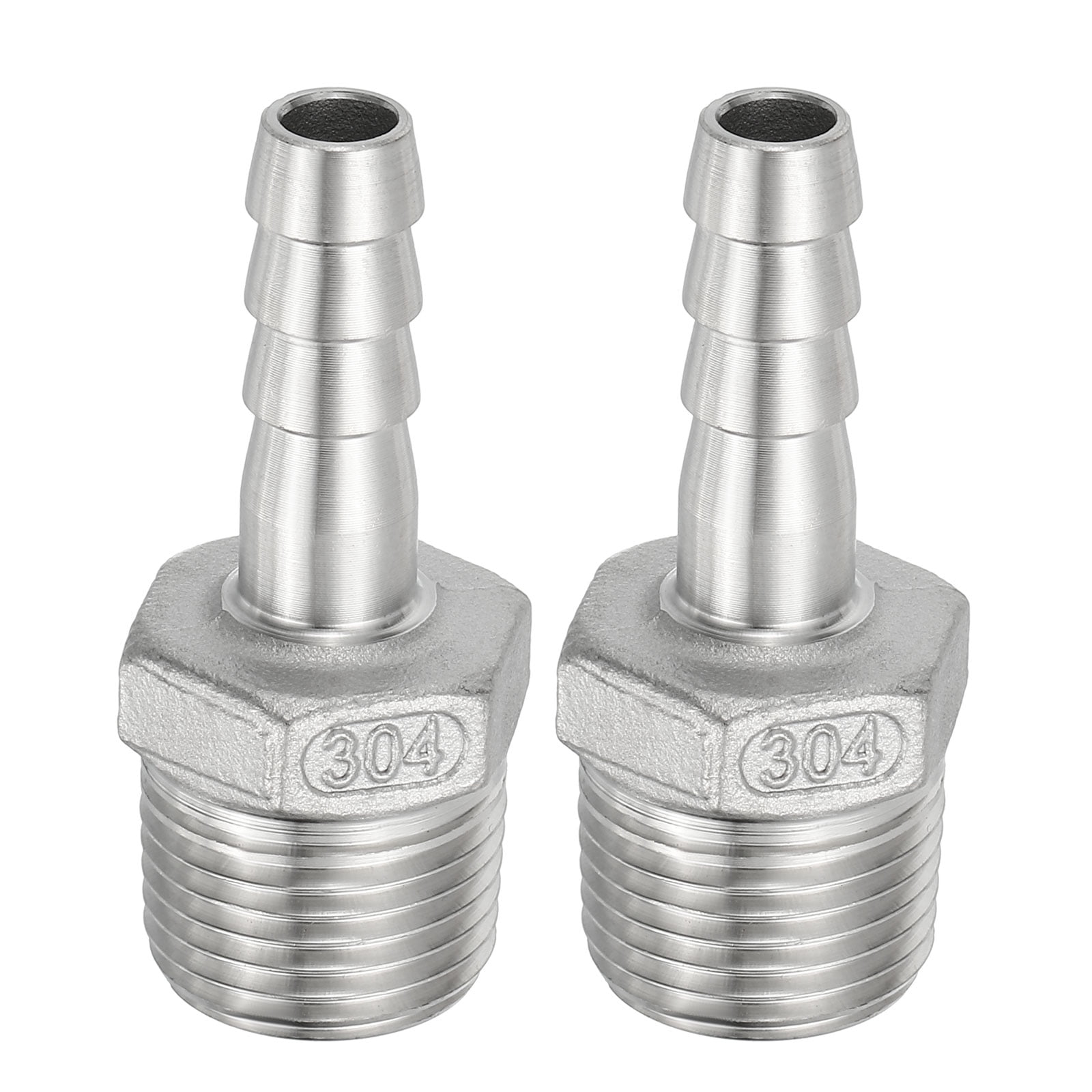 2 Raccordi Adattatori In Ottone - Tubo 1/4" A Maschio NPT 1/2" Per Carburante, Acqua, Aria - PAKA TOOLS