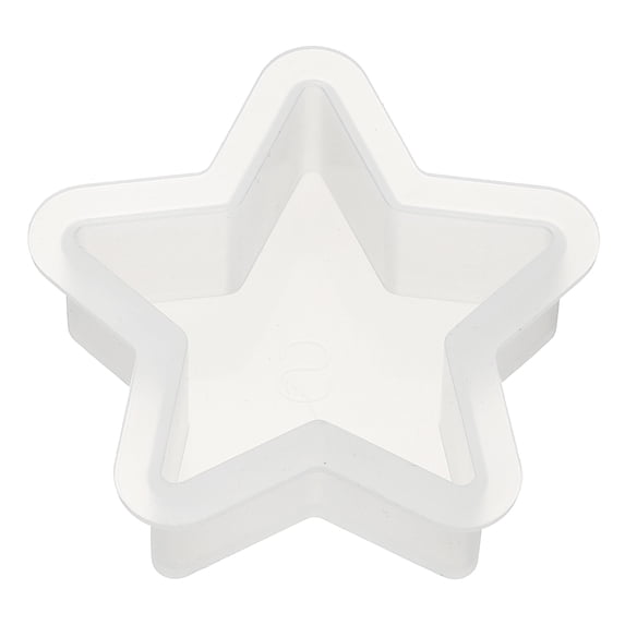 Uxcell 2.5 Inch Five-Pointed Star Shape Resin Mould for Epoxy Resin Blank Casting, White