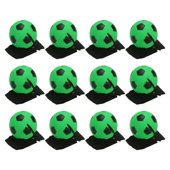 Uxcell 2.5 Inch Sports Wrist Ball, 12Pcs Soccer Rubber Rebound Wristband Wrist Return Ball Sport on A String for Exercise Play, Fluorescent Green
