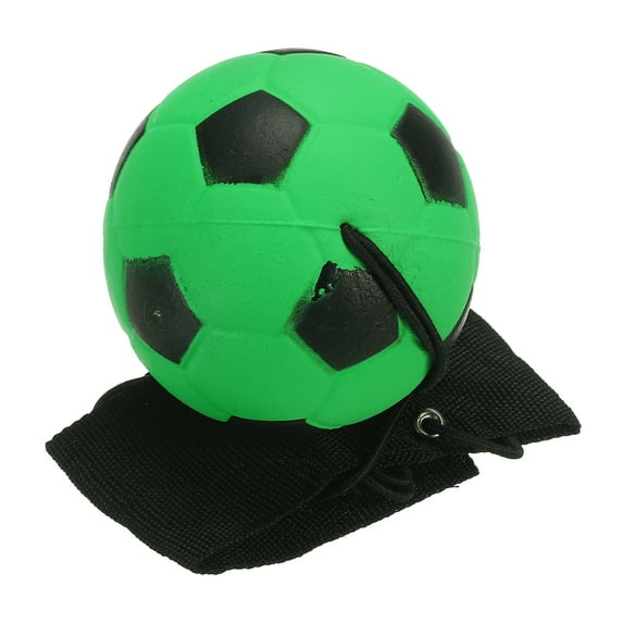 Uxcell 2.5 Inch Sports Wrist Ball, Soccer Rubber Wrist Return Ball Sport for Exercise, Fluorescent Green