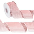 thumbnail image 1 of Uxcell Velvet Wired Ribbon, Metallic Crushed Velvet Christmas Ribbon Single Faced Gift Wrapping Binding Dark pink, 1 of 7