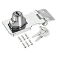 thumbnail image 1 of Uxcell 2.5'' Keyed Alike Hasp Lock Zinc Alloy Twist Knob, Silver, 1 of 5