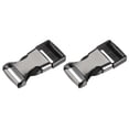 thumbnail image 1 of Uxcell 2.5" Metal Side Release Buckles No Sewing Clips Snaps for Backpack, 2Pack Black, 1 of 5