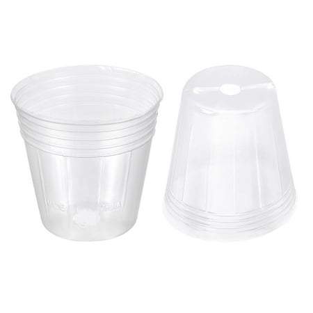 Uxcell 2.5'' Plastic Plant Nursery Pots Flower Starting Container, Clear 40 Pack