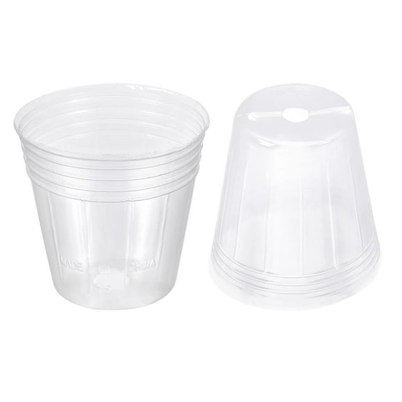 Uxcell 2.5'' Plastic Plant Nursery Pots Flower Starting Container, Clear 60 Pack
