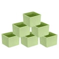 thumbnail image 1 of Uxcell 2.5" Square Plastic Succulent Planter with Drainage Flowerpot Container, Green 6 Pack, 1 of 5