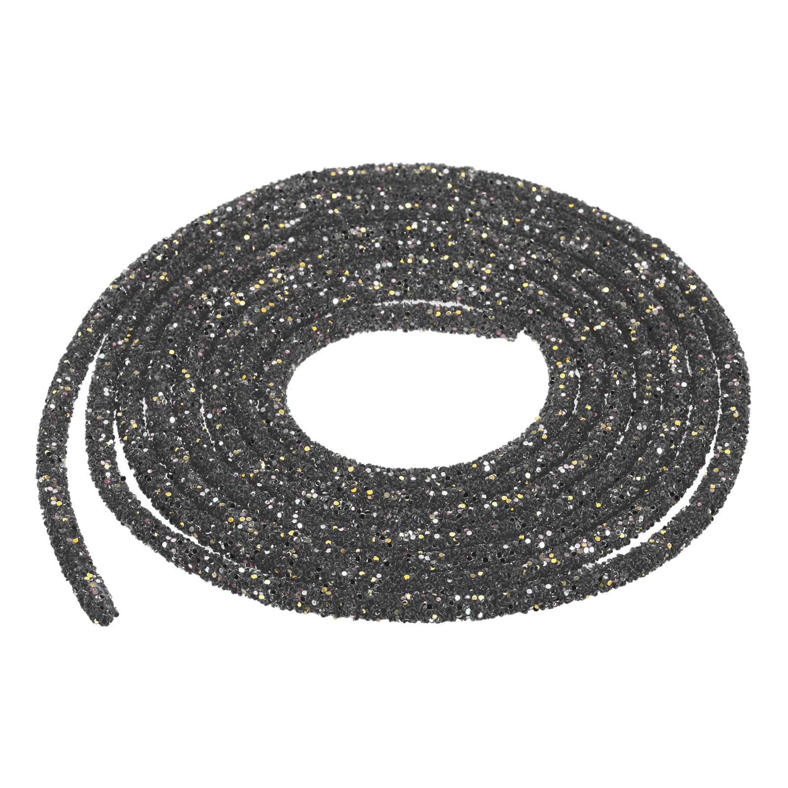 Uxcell 2.5 Yard 7mm Glitter Sequins Rope Sequins Rhinestone Tube Cord ...