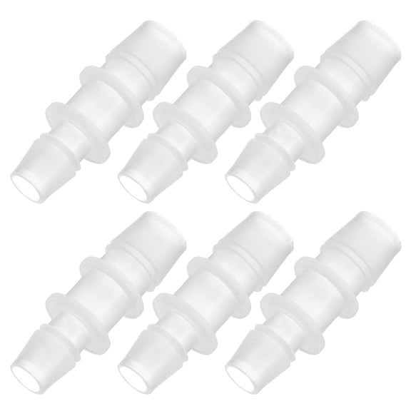 Uxcell 2/5" to 1/2" 6 Pcs Plastic Hose Barb Fittings, Reducer Tube Fittings Pipe Line Adapter Kit for Air Gas Water System
