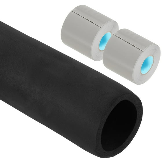 Uxcell 2"(51mm) ID x 6Ft Pipe Insulation Foam Tube Pipe Cover Wrap Roll Bar Padding Tubing with Wrapping
