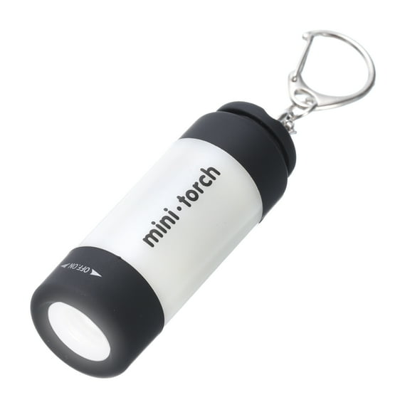 Uxcell 2.56Inch Mini Keychain Flashlight, Pocket LED Flashlight Portable Torch USB Rechargeable, White
