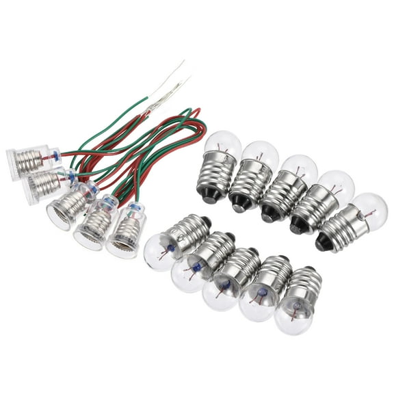 Uxcell 2.5V Bulb Holder Wire Screw Base E10 Lamp Socket 1 Set