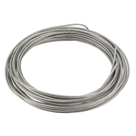 Uxcell 2.5mm Dia 10m 32.8ft Length 304 Stainless Steel Wire Rope Cable Uncoated for Hoist Pulley Wheel