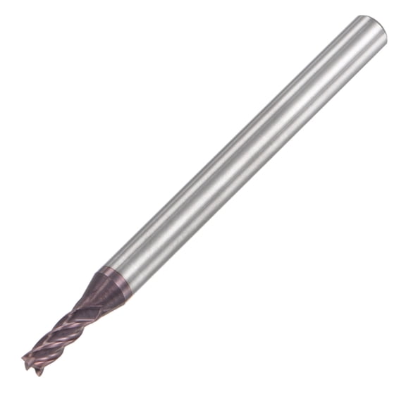Uxcell 2.5mm Dia 4mm Shank HRC55 Carbide AlTiN Coated 4 Flute Square Nose End Mill