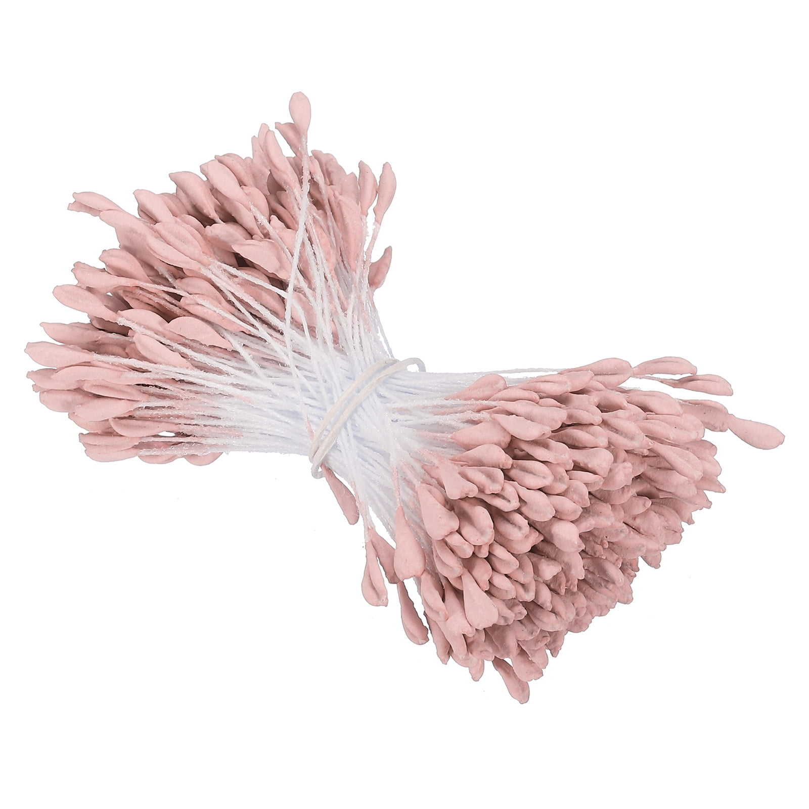 Uxcell 2.5mm Double Heads Flower Stamen 340Pcs Artificial Flower Pistil Matt for DIY Christmas Decoration Dark Pink