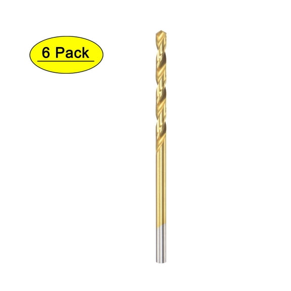 Uxcell 2.5mm High Speed Steel Straight Shank Twist Drill Bit Fully Ground Titanium Coated 6 Pack