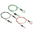 thumbnail image 1 of Uxcell 2.5mmx0.5m/1.64ft Coated Security Steel Cable Luggage Lock Wire Rope Double Loop Black,Green,Red 3 Pack, 1 of 5