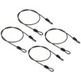 thumbnail image 1 of Uxcell 2.5mmx0.5m Coated Security Steel Cable Luggage Lock Wire Rope Double Loop Black 4 Pack, 1 of 5