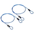 thumbnail image 1 of Uxcell 2.5mmx0.5m Coated Security Steel Cable Luggage Lock Wire Rope Double Loop Blue 2 Pack, 1 of 5