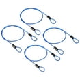 thumbnail image 1 of Uxcell 2.5mmx0.5m Coated Security Steel Cable Luggage Lock Wire Rope Double Loop Blue 4 Pack, 1 of 5