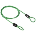thumbnail image 1 of Uxcell 2.5mmx0.5m Coated Security Steel Cable Luggage Lock Wire Rope Double Loop Green, 1 of 5