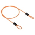 thumbnail image 1 of Uxcell 2.5mmx0.5m Coated Security Steel Cable Luggage Lock Wire Rope Double Loop Orange, 1 of 5