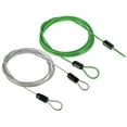 thumbnail image 1 of Uxcell 2.5mmx1.5m/4.92ft Coated Security Steel Cable Luggage Lock Wire Rope Double Loop Transparent,Green 2 Pack, 1 of 5