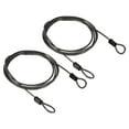 thumbnail image 1 of Uxcell 2.5mmx1.5m Coated Security Steel Cable Luggage Lock Wire Rope Double Loop Black 2 Pack, 1 of 5