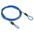thumbnail image 1 of Uxcell 2.5mmx1.5m Coated Security Steel Cable Luggage Lock Wire Rope Double Loop Blue, 1 of 5