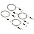 thumbnail image 1 of Uxcell 2.5mmx1.5m Coated Security Steel Cable Luggage Lock Wire Rope Double Loop Transparent 4 Pack, 1 of 5