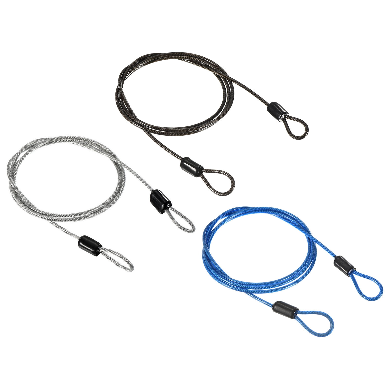 Lock Line Rope 2in Uxcell 2.5mmx1m/3.28ft Coated Security Steel Cable Luggage Lock Wire ...