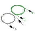 thumbnail image 1 of Uxcell 2.5mmx1m/3.28ft Coated Security Steel Cable Luggage Lock Wire Rope Double Loop Transparent,Green 2 Pack, 1 of 5