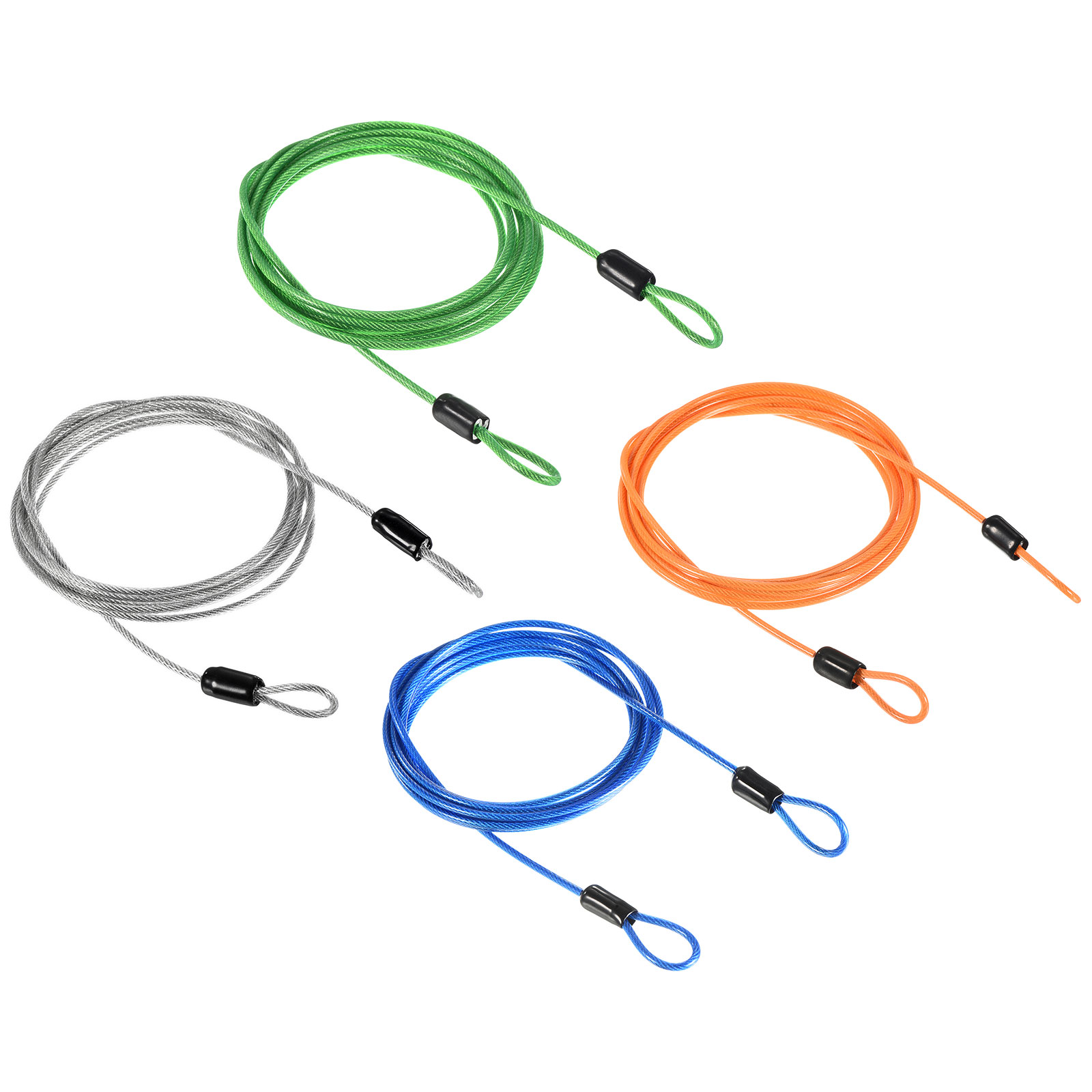 Uxcell 2.5mmx2m/6.56ft Coated Security Steel Cable Luggage Lock Rope ...