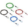 thumbnail image 1 of Uxcell 2.5mmx2m/6.56ft Coated Security Steel Cable Luggage Lock Wire Rope Double Loop Black,Green,Blue,Red 4 Pack, 1 of 5