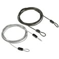 thumbnail image 1 of Uxcell 2.5mmx2m/6.56ft Coated Security Steel Cable Luggage Lock Wire Rope Double Loop Transparent,Black 2 Pack, 1 of 5