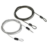 Câble De Sécurité Uxcell 2,5mm X 1,5m - Revêtu, Avec Boucle, Noir Et Orange - Lot De 2