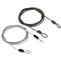 Uxcell 2.5mmx2m/6.56ft Coated Security Steel Cable Luggage Lock Wire Rope Double Loop Transparent,Black 2 Pack