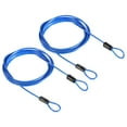 thumbnail image 1 of Uxcell 2.5mmx2m Coated Security Steel Cable Luggage Lock Wire Rope Double Loop Blue 2 Pack, 1 of 5
