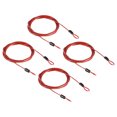 thumbnail image 1 of Uxcell 2.5mmx2m Coated Security Steel Cable Luggage Lock Wire Rope Double Loop Red 4 Pack, 1 of 5