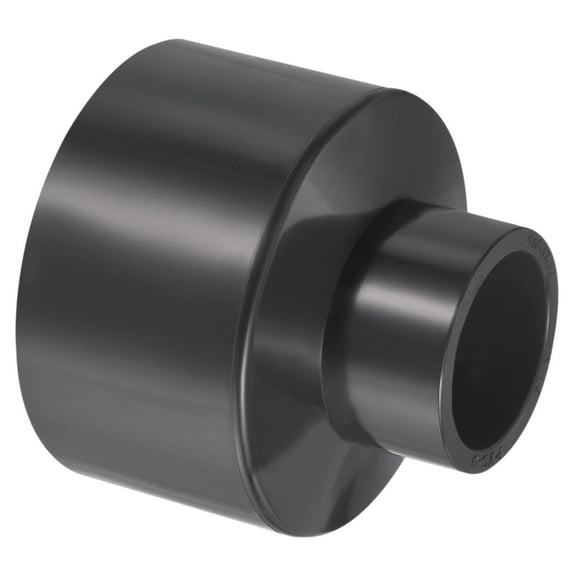 Uxcell Reducer Pipe Fitting Straight Socket Coupling Connector, Grey 2.5x1.3" 1