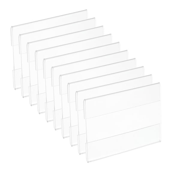 Uxcell 2.5x3.5" Wall Mount Acrylic Sign Holder, Display Frame with Tape Adhesive for Office, Clear 10Pcs
