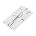 thumbnail image 1 of Uxcell 2.6" Hinge Silver Door Furniture Hinges Fittings Brushed Chrome Plain 4Pcs, 1 of 6