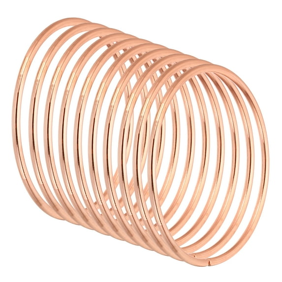 Uxcell 10pcs Dream Catcher Rings, Metal Macrame Wreath Floral Hoop Rose Gold 2.6 in