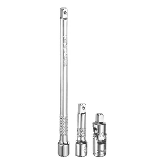 Uxcell 2" 6" Socket Extension Set with 1/4" Drive Universal Joint Socket 3 Pcs