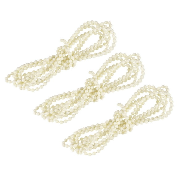 Uxcell 2.62 Yards Blinds Beaded Chain 3Pcs Roller Shades for Window Repair Parts, Beige